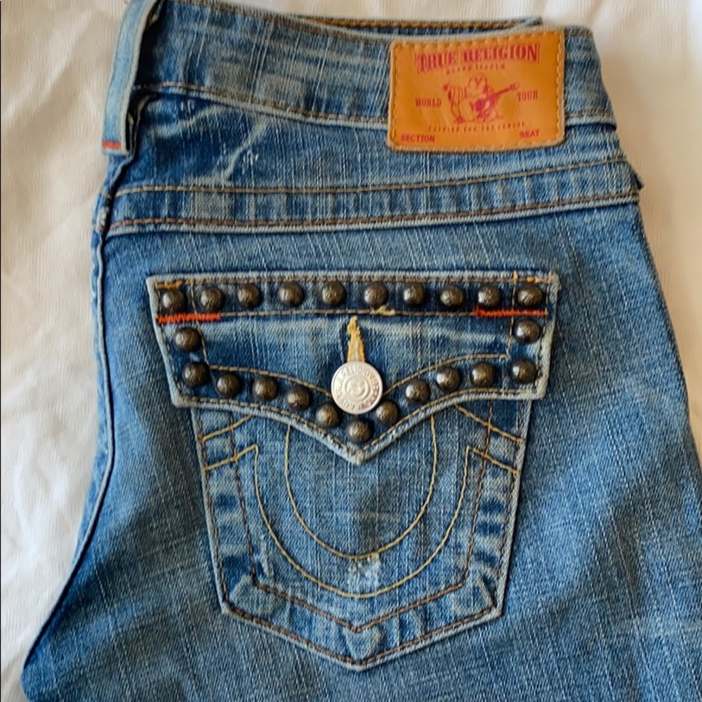 True Religion Billy Straight Stud Stretch Jeans 26